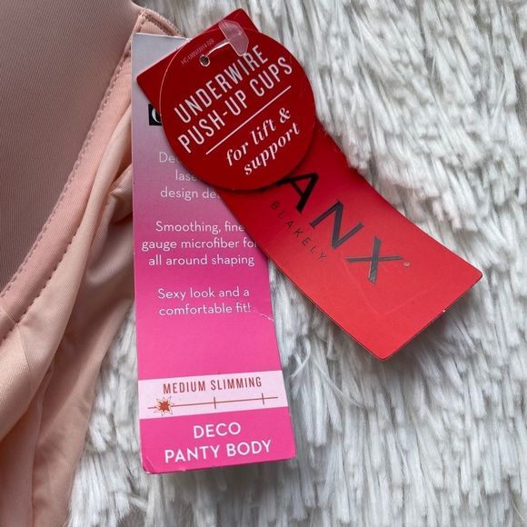 SPANX Haute Contour Deco Sweetheart Pink Panty Bodysuit 38C - Picture 9 of 10